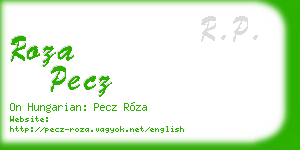 roza pecz business card