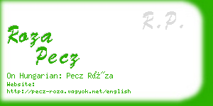 roza pecz business card